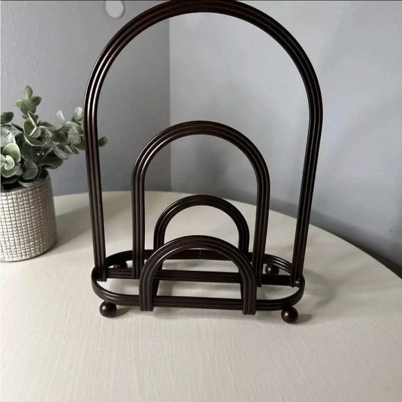 Brown Metal Two Sided Napkin Holder - Picture 3 of 6